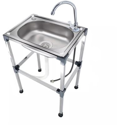 Evier Cuisine Autoportant Commercial Évier De Restaurant Commercial Évier Utilitaire Bac À Linge Station De Lavage Autoportante Pour Buanderie/le Jardin/garage ( Color : Single cold , Size : 42*37CM_A