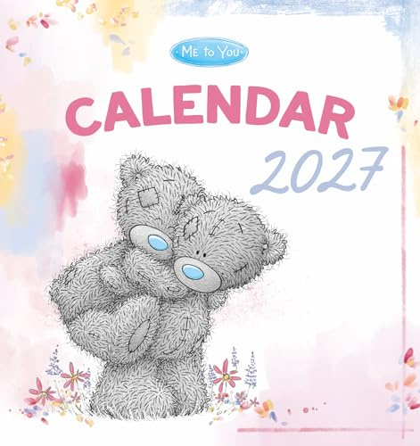 Me to You Tatty Teddy 2027 Spiral Bound Desk Calendar with original hand-drawn iluustrations 16 x 17.8 cm - Official Collection