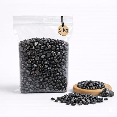 Decorative Granules Black Diameter 5-8 mm Dust-Free 5 kg Small Decorative Stones as Coloured Scatter Decoration