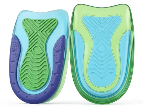 Fanlox Gel Heel Pads 2Pcs, TPE and PU Gel Heel Cups with Velvet Surface, U Shape Cushion Inserts for Shoes Boots Trainers and Work Footwear, Small UK 3-7 EU 35-40