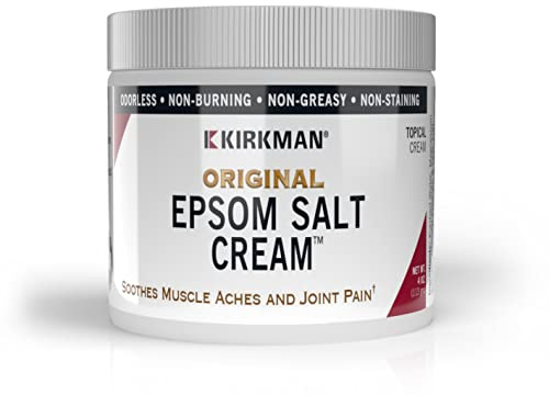 Kirkman – Epsom Salt Cream – 4oz Cream – Gluten Free – Casein Free