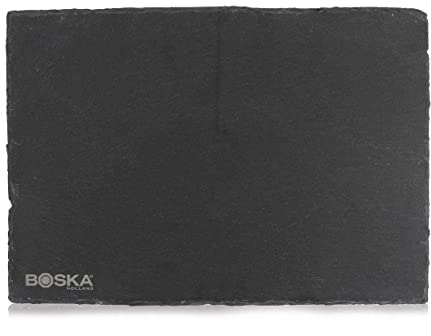 Boska Servierbrett Schiefer L/elegantes Duo / 33 cm/Schiefer/Schwarz / 330 x 230 x 12 mm