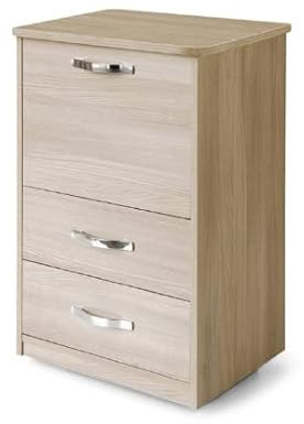 Mobile con ASSE da Stiro Bianco Dotato di Ruote, in Robusto nobilitato melaminico Dotato di Due cassetti e di Ampio vano a ribalta (Argilla)