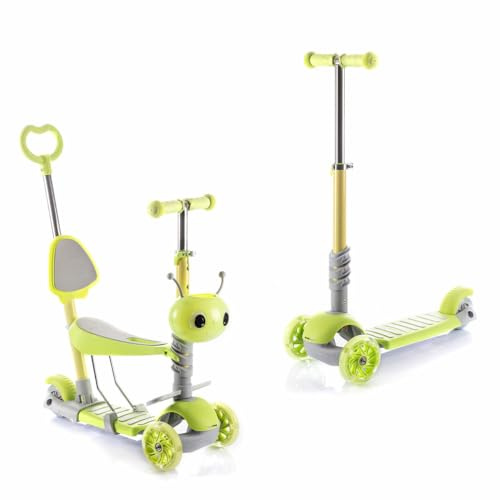 InnovaGoods - Monopattino Evolutivo 3 in 1 per Bambini Scuvol, Monopattino Multiposizione, adattabile, monopattino per bambini con sedile e schienale regolabili.