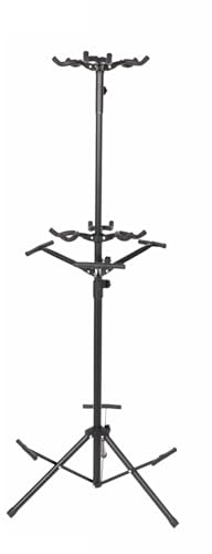 Buhelyc Multi-Gitarren-Bodenständer, Faltbares Gitarrenständer, für 6-Gitarren, Höhe Verstellbar, für Gitarren, Ukulele, Gitarrenzubehör, Gitarrengeschenke