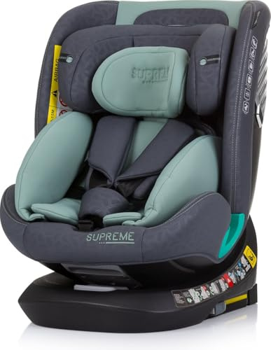 Chipolino i-Size barnstol, Supreme (40–150 cm) justerbar 360° vridbar Isofix, färg: grön