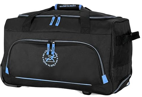 Sac de Voyage à roulettes 50x29x28 cm (36 litres) On s'fait la malle Noir Bleu