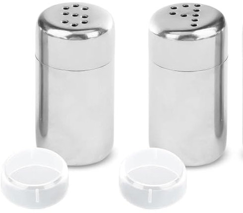 2pcs Salt and Pepper Sets, Salt Shaker, Salt and Pepper Shaker, Salt and Pepper, Salt and Pepper pots, Sugar Shakers with Transparent Cover for Home Kitchen Camping Restaurant Sugar Salt Flour Pepper