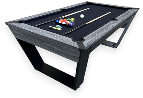 Tavolo da Biliardo Professionale con Accessori - Biliardo da Adulti Design Nero - 7 Ft Neptune