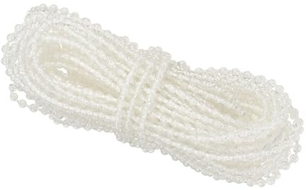 M METERXITY 11 Yards Roller and Roman Shade Blind Beaded Chain Cord, POM Vertical Blinds Roller Shutters Curtain Bead Cord for Woven Wood Shades/Replacement Parts/Repair Fittings [Clear]