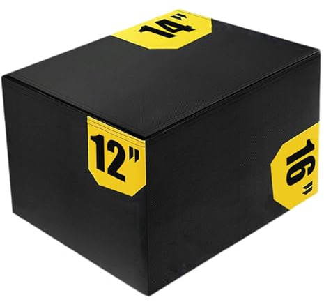 Box Pliometrico 3 in 1 per : Attrezzo per Esercizi di Salto, Resistente, Versatile, per Allenamento di Condizionamento, Style a