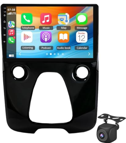 Android 15 Bilstereo För Pe-ugeot 108 Ci-troen C1 To-yota Aygo B40 2014-2021, 10-tums Pekskärm Navigationsbilradio 2 Din Med GPS Bluetooth WiFi DSP Mirror Link FM Backkamera(Color:8 Core 4+64G)