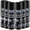 All Purpose Automotive Spray Paint 250ml Can Black Gloss Finish Aerosol Metal Interior Exterior Fast Dry Excellent Coverage Adhesion - 6 Pack