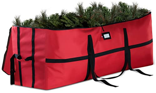 Premium Jumbo Christmas Tree Storage Bag - Extra Wide Opening - Fits 9FT. Tall Artificial Christmas Trees - Easy Access Xmas Tree Bag- Durable Straps & Reinforced Handles, Tear Proof - 5 Year Warranty
