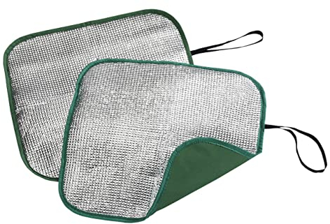 Maximex Thermositzkissen 2er Set, isolierende Thermo-Sitzkissen für unterwegs, perfekter Begleiter für Unterwegs, schützt vor Feuchtigkeit & Kälte, auf Taschenformat zusammenfaltbar, je 35 x 35 cm