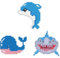 Diamond Dotz DTZ12-013 Diamond Dotzies Sticker Set Fische, 3 glitzernde Aufkleber zum Selbstgestalten und Verzieren, ideal für Kinder und Anfänger