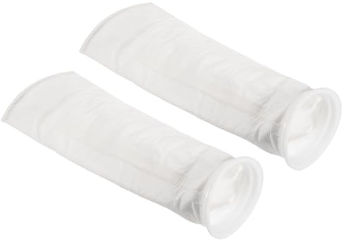 PATIKIL 6 Inch Ring Filter Socks 1 Micron, 2 Pack Mesh Bags Pool Skimmer Basket, White