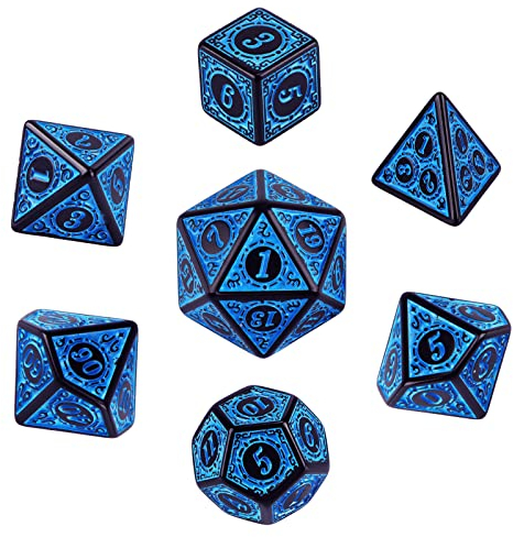 Dnd Dice Set, 7Pcs Polyhedral & RPG Dice, Dungeons and Dragons Starter Dice Sets, Glitter Polyhedral Dice for Dungeon and Dragons Pathfinder MTG Role Playing Table Games RPG DND D20 D12 D10 D8 D4