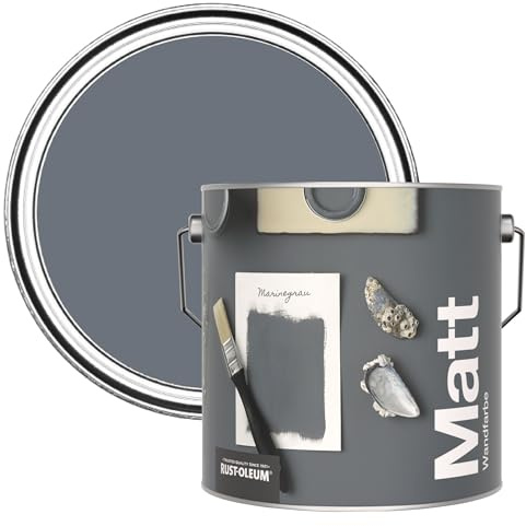 Rust-Oleum Peinture Mate Murs et Plafonds Grise - Gris Marine 2,5L