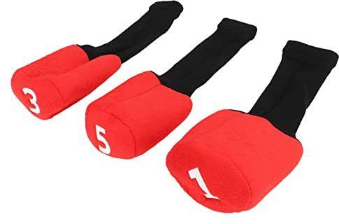 Kadimendium Fundas para palos de golf de madera, 3 piezas, cubierta extendida para palos de golf, protección todo incluido, felpa cómoda para protección