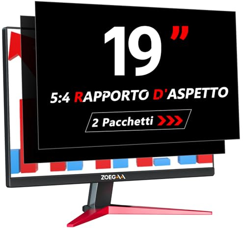 ZOEGAA 2 Pack Privacy Screen 19 Inch for Monitor 5:4,Removable & Anti Blue Light 19 Inch Computer Privacy Screen Filter for HP/Dell/Acer/Asus/Samsung/Lenovo