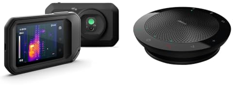 FLIR C5 & Jabra Speak 510 Lautsprecher — tragbarer Bluetooth-Lautsprecher, Konferenzlautsprecher — Anschluss an Laptops, Smartphones und Tablets — USB-Stecker, Schwarz