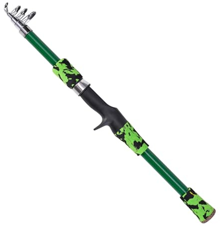 SOUUXIU Bambini Palo da Pesca 165cm Canna da Pesca Telescopica per Bambini Bambini età 5-12 Canna da Pesca per Saltwater Travel