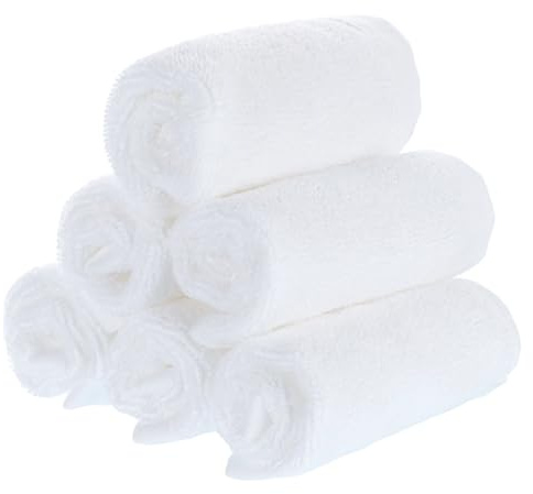 Confezione da 6 panni in flanella per il viso, 20 x 20 cm, in cotone, panno per la pulizia del viso, asciugamano per rimuovere il viso, salviette struccanti, panni in mussola per routine di bellezza