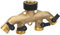 BHHTBB Wasseranschluss Verteiler 3/4 Wasserverteiler 4fach Messing, 4 Wege Wasserhahn Wasserverteiler Gartenschlauchverteiler mit Einzelnen EIN Aus Ventilen Für Geräte/Gartenschläuche
