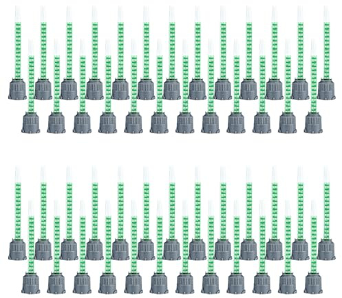 50 Pcs 3.5 Inch Epoxy Mixing Nozzle Tip for Adhesive Gun Applicator, 1:1 & 1:2 Static Mixing Nozzle Tip for 50ml Resin Adhesive Cartridges