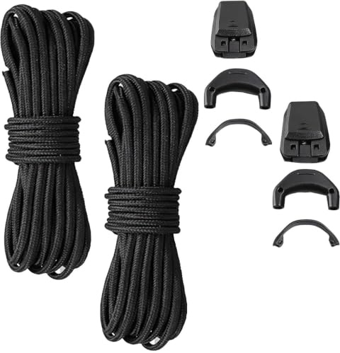 Juego de Cordones Finos 2mm para Botas de Esquí - Sistema de Cierre Rápido Sin Nudos - Cordones de Repuesto Autoblocantes - Ajuste Preciso para Deportes de Invierno - Incluye Cierres y Clip - Negro