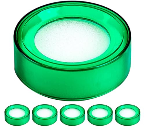 SAFIGLE Lot de 6 Humidificateurs de Doigts en Éponge Transparente Verte Accessoire D’Humidification pour Comptage D’Argenté au Bureau Outil Pratique pour Trier Billets et Documents