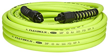 Flexzilla Pro Air Hose, 3/8 in. x 50 ft., Heavy Duty, Lightweight, Hybrid, ZillaGreen - HFZP3850YW2