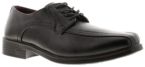 Business Class Callum Men's Black Formal Shoes - Synthetic Leather Lace-Up with Stitched Upper Ideal for Office, School & Occasions Black 7 UK