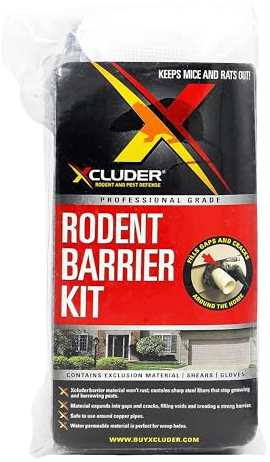 Xcluder Rodent Control Fill Fabric, Large DIY Kit, Stainless Steel Wool, Stops Rats and Mice