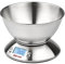Girmi PS85 Bilancia Elettronica da Cucina,1 g/5 kg, Grande ciotola 2 L, Corpo e Ciotola Inox, Display retroilluminato, Funzione TARA, Timer