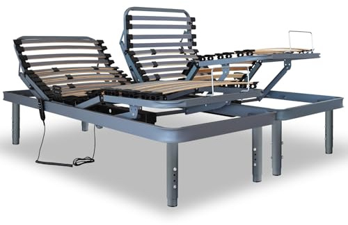 Ventadecolchones - Cama Articulada Súper Reforzada con Motor eléctrico y Patas Regulables en Altura Medida 160 x 190 cm (2 uds 80x190 cm) - Incluye Subida y Montaje