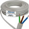 EBROM Câble gainé NYM-J 3 x 1,5 mm² - Câble d'installation pour pièces humides - Gris - Grand choix de longueurs par incréments de 5 mètres jusqu'à 250 mètres en une seule pièce - Longueur : 3 x 1,5