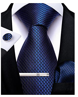 DiBanGu Krawatte für Herren, 5 Stück, D - Marineblau., One size