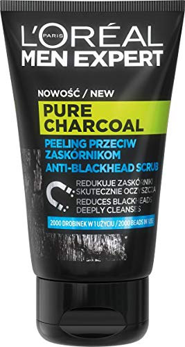 MEN EXPERT PURE CHARCOAL SCRUB 100ML