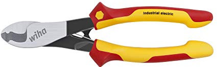 Wiha Alicates para corte de cables Industrial electric con resorte de apertura conectable y desconectable 210 mm, 8 1/4 (43667)