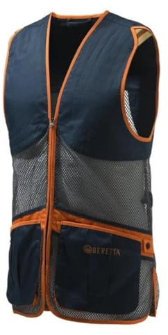 Beretta Schießweste FULL MESH VEST Tontauben TRAP SKEET leichte Weste Blue Total & Eclipse Grey (as3, alpha, xx_l, regular, regular)