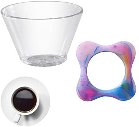 Fulenyi Porte-Filtre à café, Goutte à café coloré en résine à Verser – pour Over Cafetière, Compte-Gouttes, cafetière en Verre, Carafe résistante à la Chaleur pour la aison