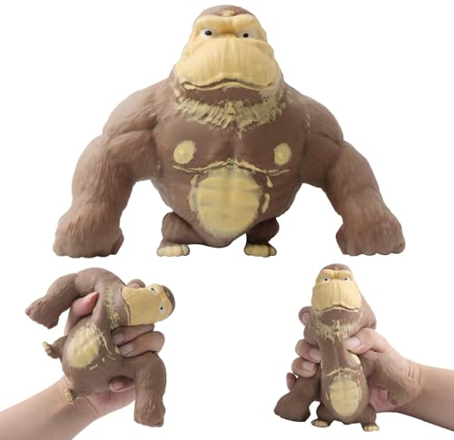 Gorilla-Stressabbau-Spielzeug,Gorilla-Stressabbau-Spielzeug,Gorilla-Figur zum Stressabbau,Gummi AFFE Spielzeug,for Adults,Reduziert Stress und Ängste,für Freizeit,Unterhaltung, Stressabbau.