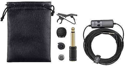 GODOX LMS-60G Ultra-Compact Omni-Directional Lavaliere Microphone (6m) Gain Control Durable Aluminium-Alloy Construction 3.5mm Jack Battery Powered Video Interviews Vlogging Streaming.