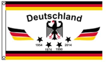 Stormflag Drapeau de l'Allemagne avec aigle/aigle allemand (90 cm x 150 cm) Pongee polyester 90 g avec œillets cousus avec double aiguille