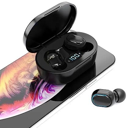 Genérico Auricolari wireless Bluetooth 5.3 AI-002-B (E7S) - Impermeabili per lo sport o la doccia con assistente vocale e blocco del rumore esterno - Cuffie wireless con controllo touch