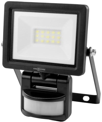 Ansmann LED Wall Spotlight, Robust & Compact Construction Spotlight with Motion Sensor for Workshop, Construction Site, Garage, Jet Water Protection, 1050lm, 10 Watt