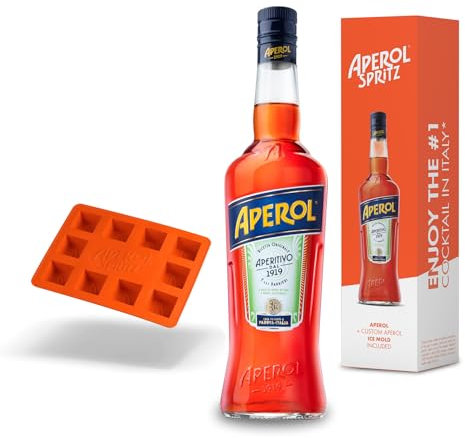 Aperol Aperitivo Geschenkset - 1 x 0,7 l - Aperol im Set mit Eiswürfelform - 11% Vol. Alkohol - das Original