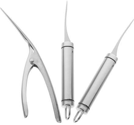 OFFSCH 3 Pezzi di Pulitori per Gamberetti in Acciaio Inossidabile Strumenti per Sbucciare I Gamberetti - Maniglia per Un Utilizzo Facile E Sicuro